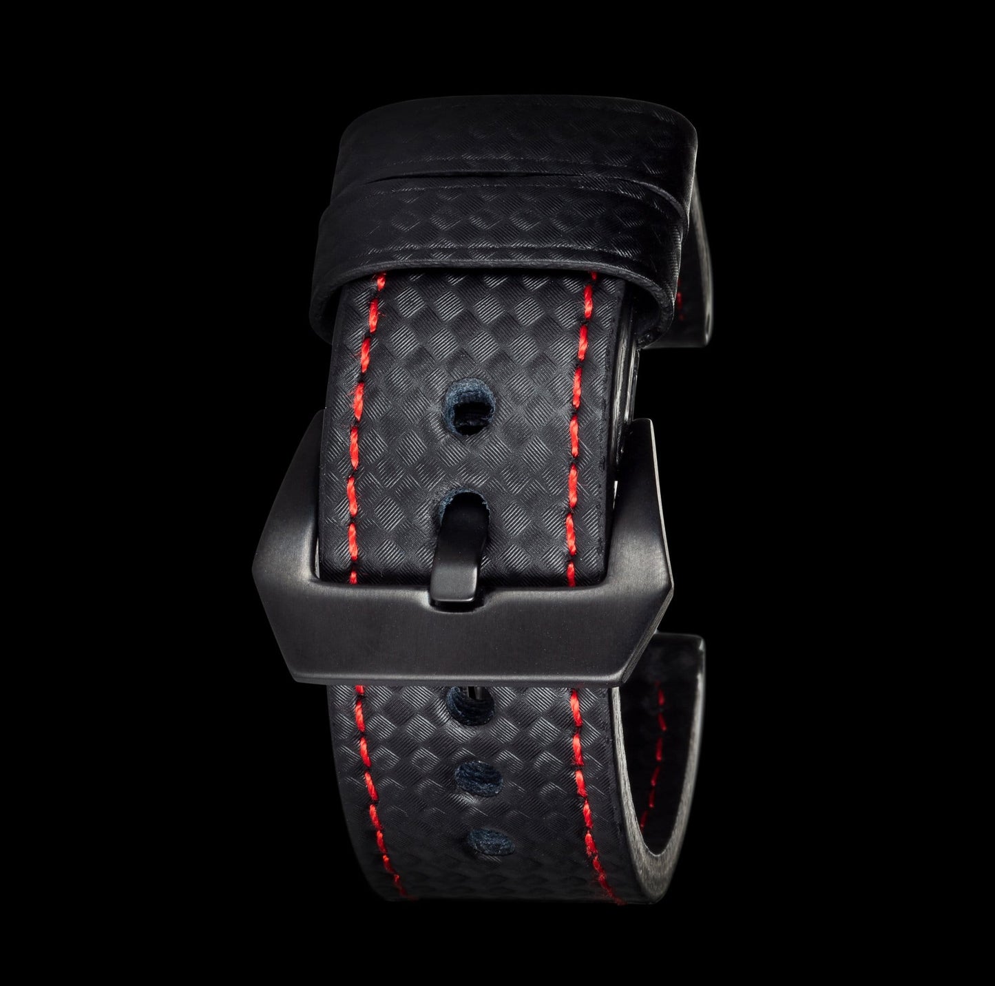 Red Stitching Carbon Fiber