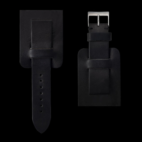 Black Dassary Leather Cuff Bund