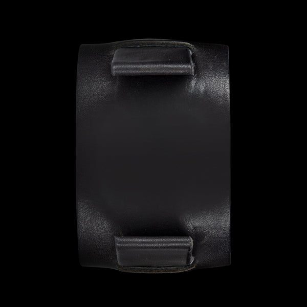 Black Dassary Leather Cuff Bund