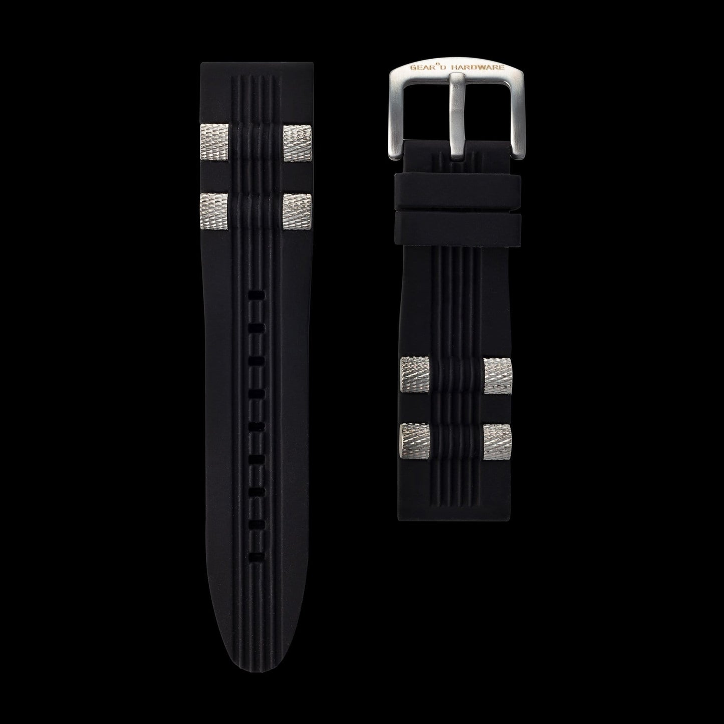 Metal Dumbbell Black Silicone