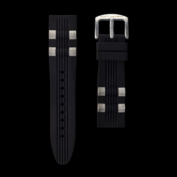 Metal Dumbbell Black Silicone