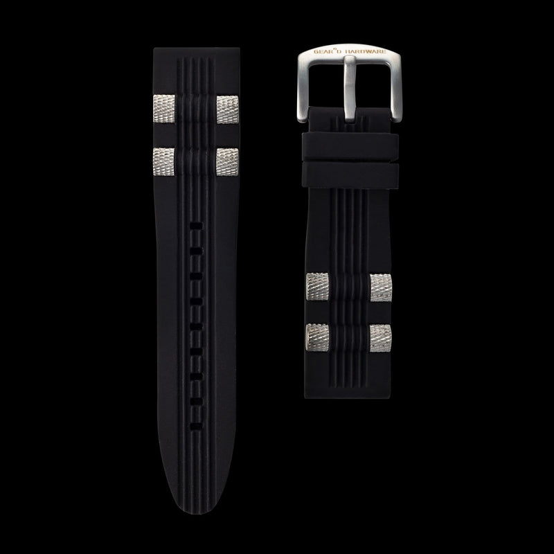 Metal Dumbbell Black Silicone