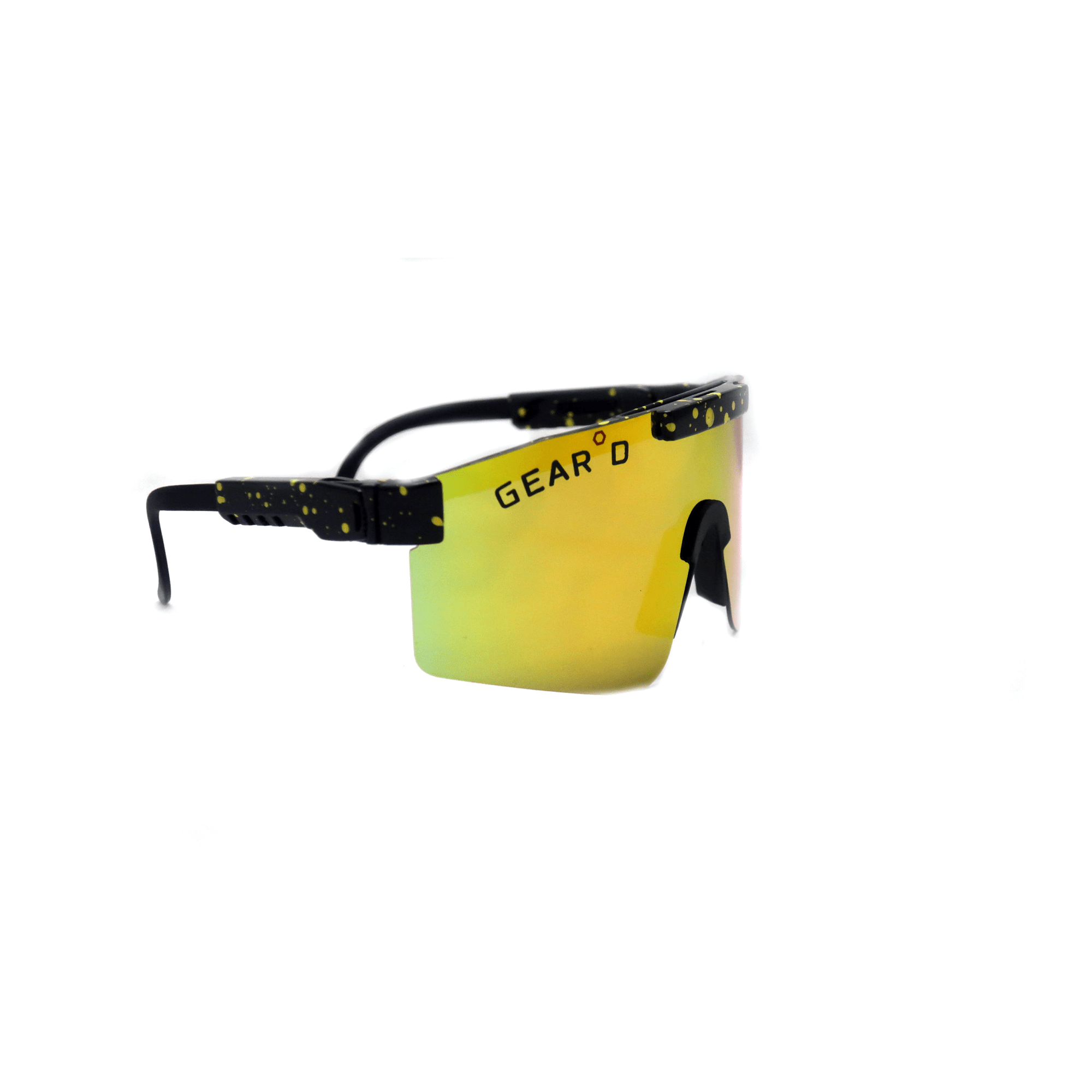 BLAZING SHIELDS - Black w/ Yellow Splatter